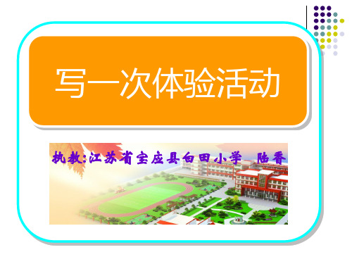 四年级下册语文优秀课件-练习7《记一次体验活动》苏教版(共19张PPT)