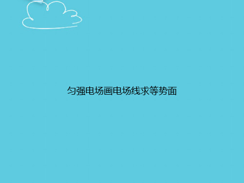 匀强电场画电场线求等势面精选PPT
