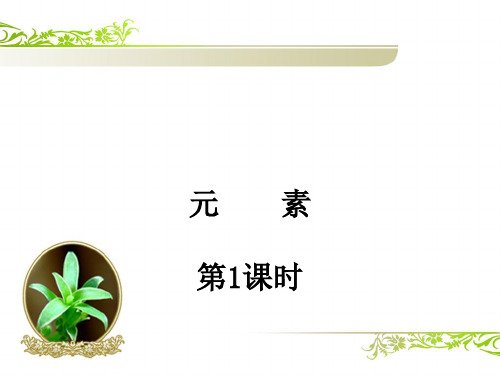 2020_2021学年人教版化学九年级上册 3.3 元素 第一课时课件