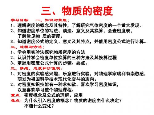 苏科版 八年级(下) 6.3 物质的密度(共21张PPT)