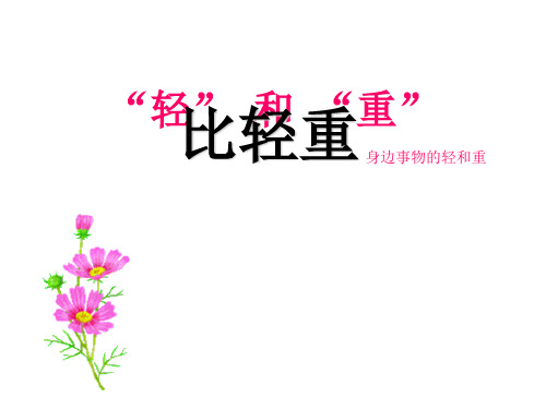 一年级数学上册课件-1.5 10以内的数 (比一比-大小 轻重)