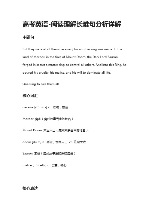 [全]高考英语-阅读理解长难句分析详解2021