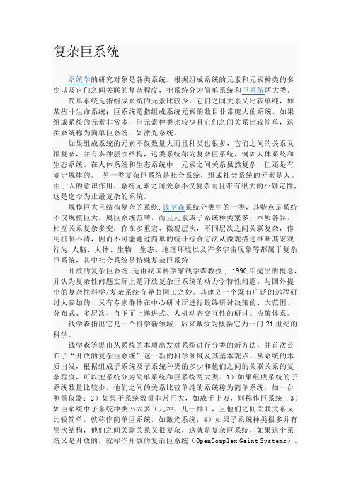 复杂巨系统