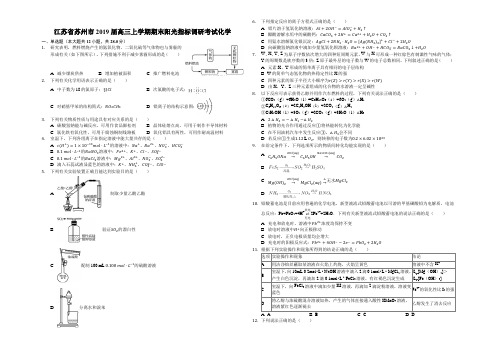 江苏省苏州市2019届高三上学期期末阳光指标调研考试 化学-解析版