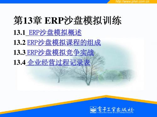 第13章 ERP沙盘模拟训练
