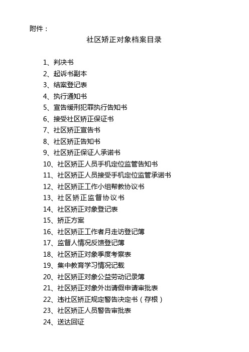 社区矫正执行方案