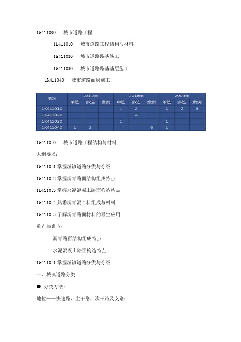 k411000城市道路工程城镇道路工程结构与材料doc