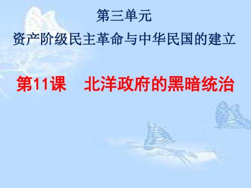 人教版八年级历史上册课件第11课  北洋政府的黑暗统治 (共18张PPT)