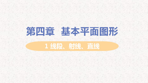北师大版七年级上册数学课件第四章  基本平面图形