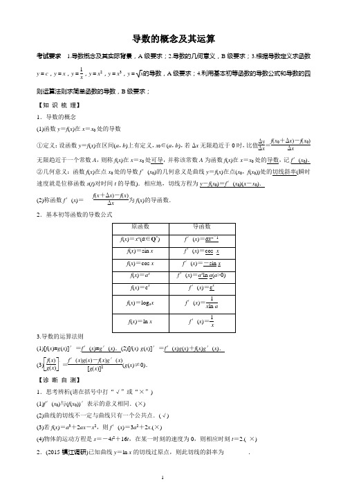 导数的概念及其运算