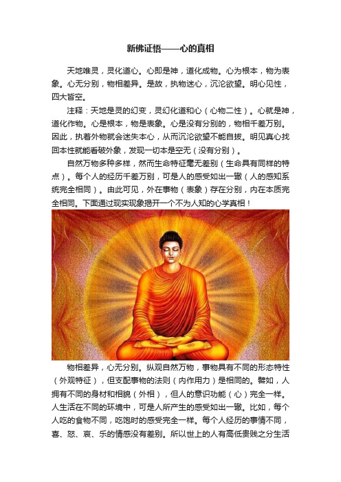 新佛证悟——心的真相
