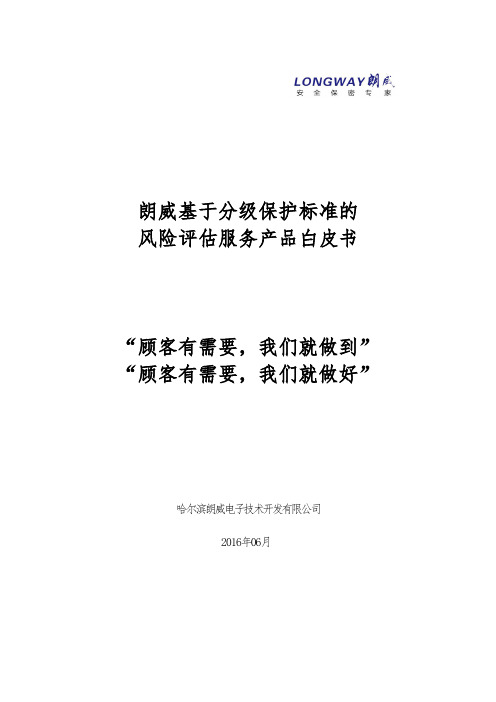 朗威基于分级保护标准的风险评估服务产品白皮书20160716
