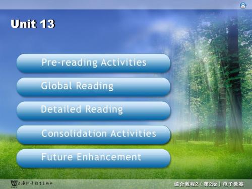 Unit213,Integrated English 2(2nd Edition)英语专业本科《综合教程》教案