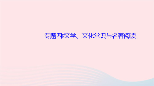 初中语文九年级下册期末专题复习四文学文化常识与名著阅读作业课件新人教版