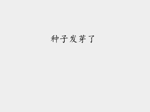 青岛版六年制小学五年级科学下册种子发芽了_课件1