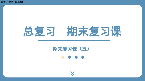 2024-2025学年度北师版七年级上册数学总复习期末复习课(五)课件