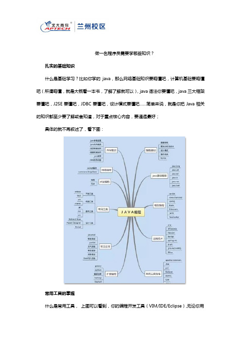 做一名程序员需要学哪些知识？
