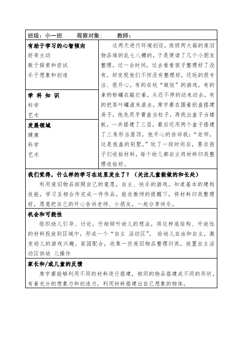 儿童行为观察记录21