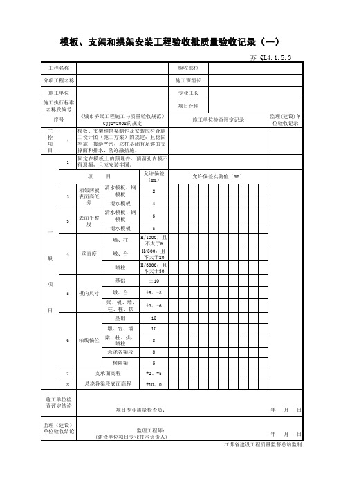 江苏省建设工程质监0190910六版表格文件QL4.1.5.3