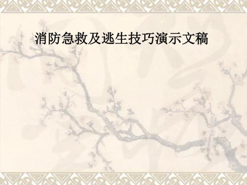 消防急救及逃生技巧演示文稿ppt课件