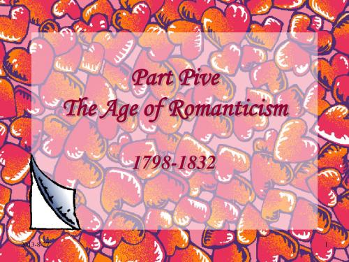the age of Romanticism 英国浪漫主义时期
