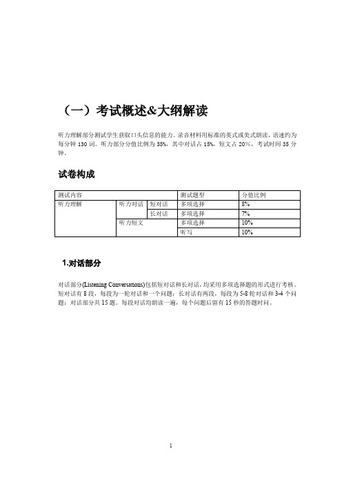 四级英语听力训练讲义