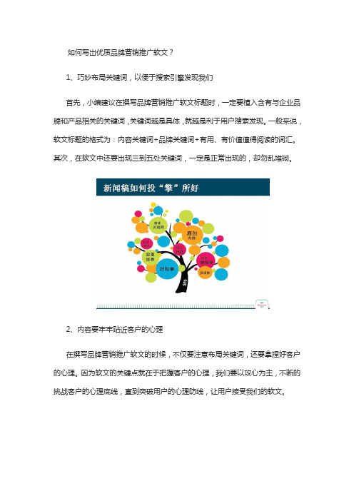 品牌营销推广软文怎么写？干货分享!