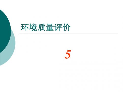 第五章 大气环境质量评价