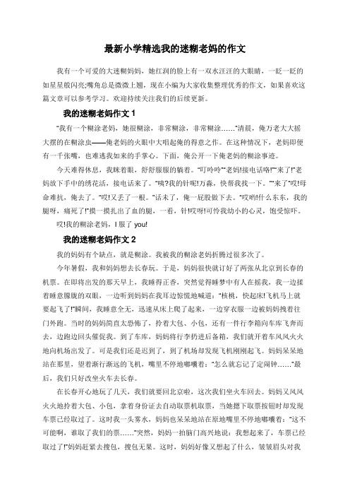最新小学精选我的迷糊老妈的作文