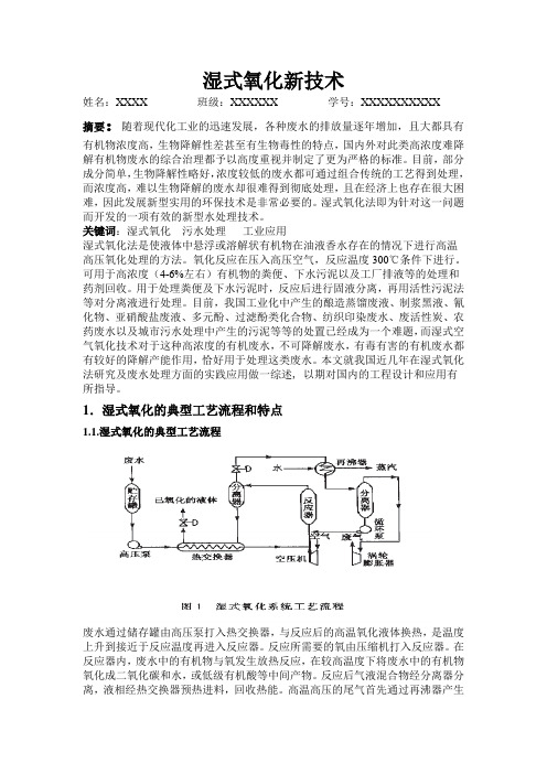 湿式氧化新技术