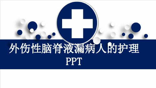 外伤性脑脊液漏病人的护理PPT