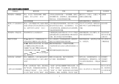 现代文常见题型专题复习教案