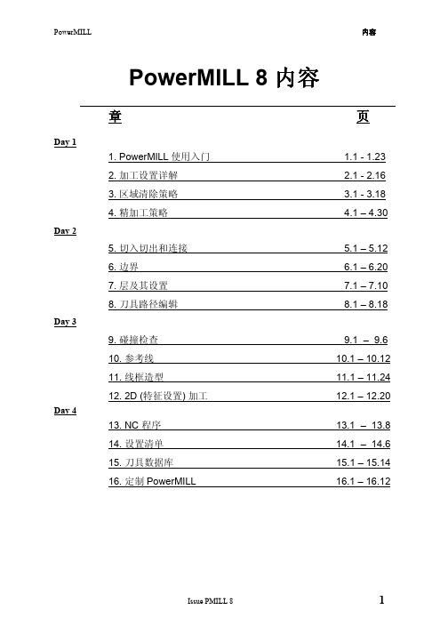 POWERMILL 8 中文教程_部分1