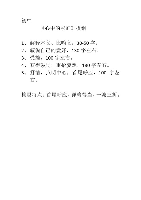 作文提纲示范四