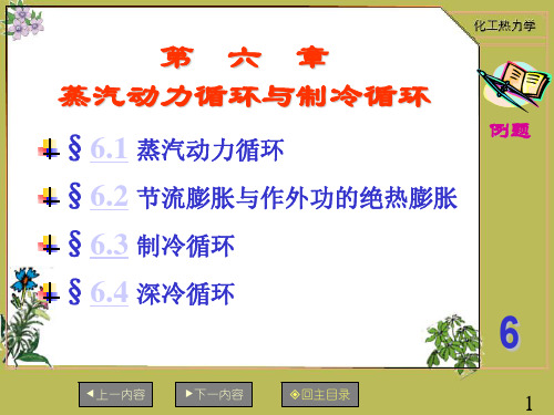 第6章__蒸汽动力循环与制冷循环-合肥工业大学-化工热力学.