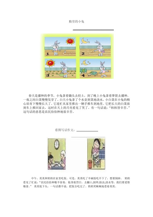 二年级看图写话