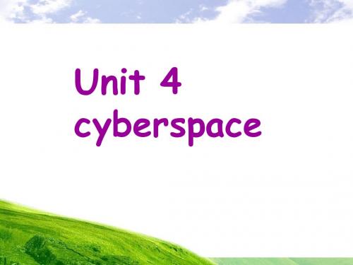 英语：必修2-unit4-cyberspace-lesson1课件(北师大版)