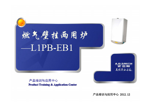 史密斯壁挂炉培训(EB1产品销售篇)