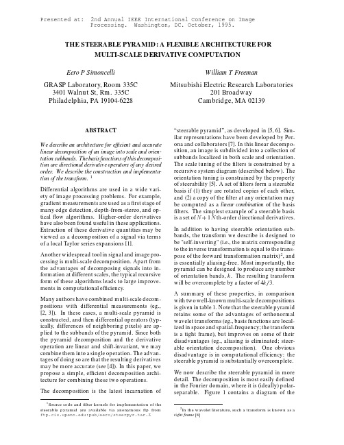 The steerable pyramid A flexible architecture for multi-scale derivative computation