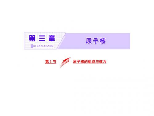 原子核的组成与核力-高中物理选修3-5课件