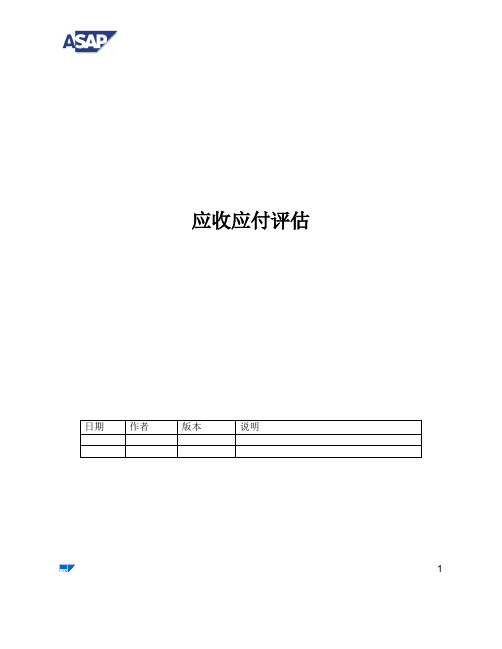 069全套资料_青岛狮王日化SAP实施项目_FI_配置文档_应收应付评估
