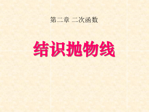 《结识抛物线》二次函数PPT课件2-北师大版九年级数学下册