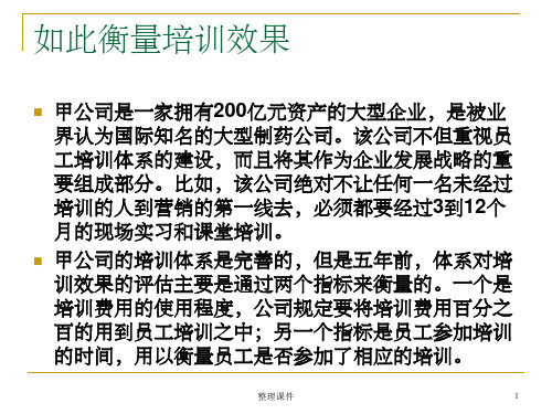 培训有效性评估