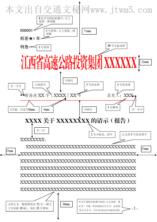常用公文排版格式规范
