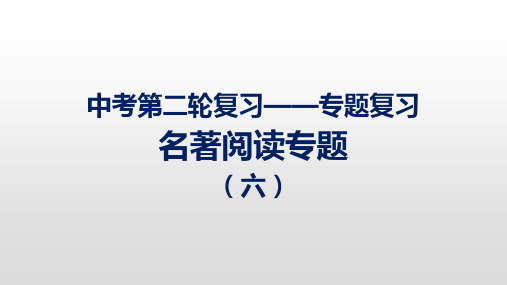 中考语文复习之名著阅读专题复习六(《儒林外史》与《简爱》)