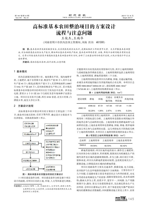 高标准基本农田整治项目的方案设计流程与注意问题