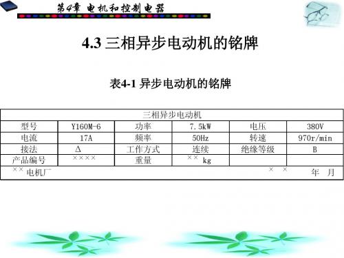 三相异步电动机的铭牌