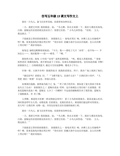 仿写五年级13课文写作文上