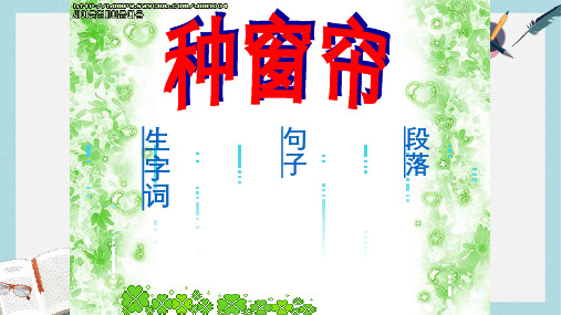 新湘教版小学二年级语文上册第四单元种窗帘课件3