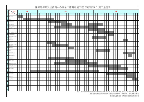 展厅进度计划表